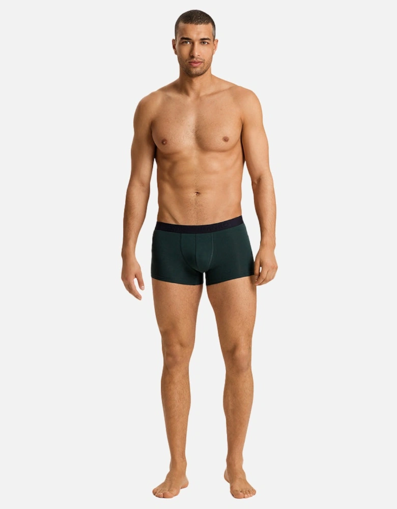 2-Pack Cotton Essentials Boxer Trunks, Laurel/Black