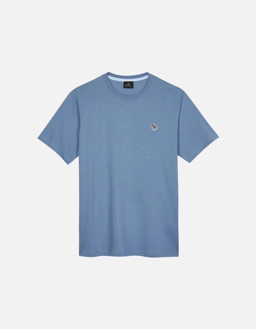 Paul Smith Mens PS Reg Fit SS T-Shirt Zebra - Dusty Blue - Size: Regular