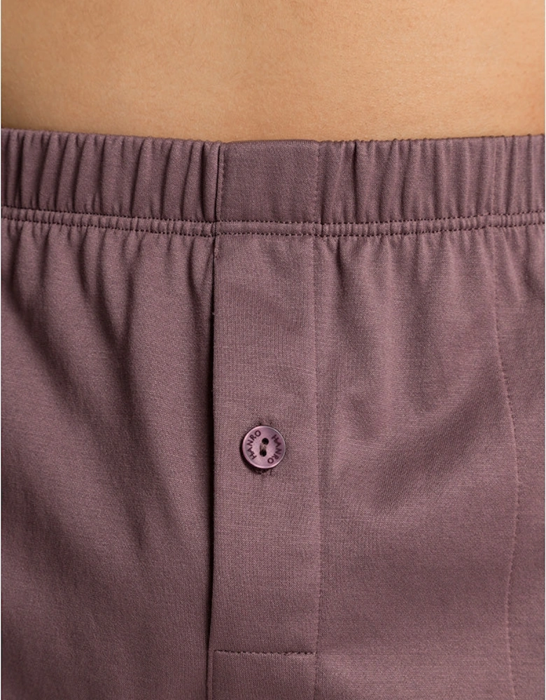 Cotton Sporty Boxer Shorts, Smokey Plum