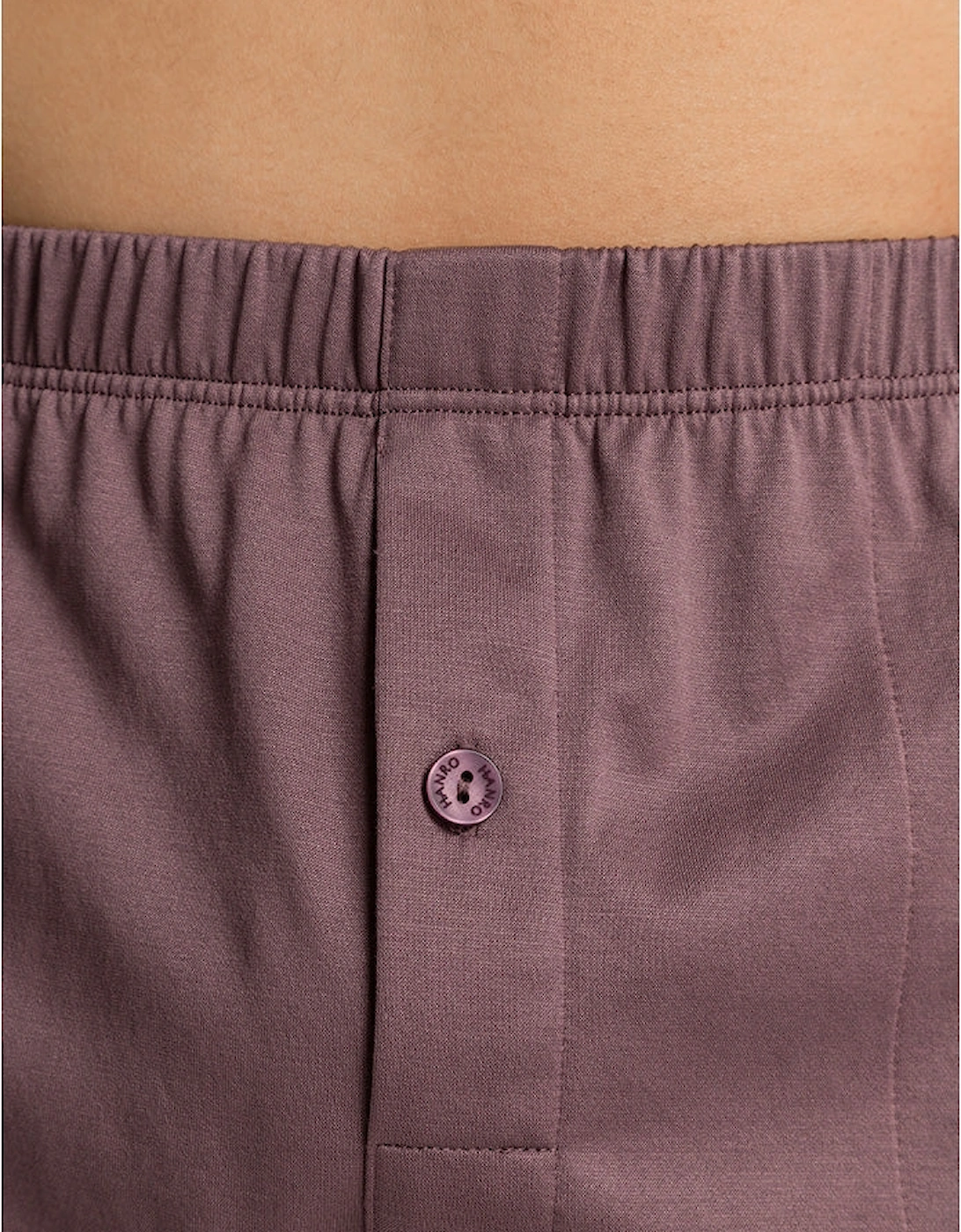 Cotton Sporty Boxer Shorts, Smokey Plum