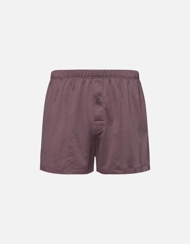 Cotton Sporty Boxer Shorts, Smokey Plum
