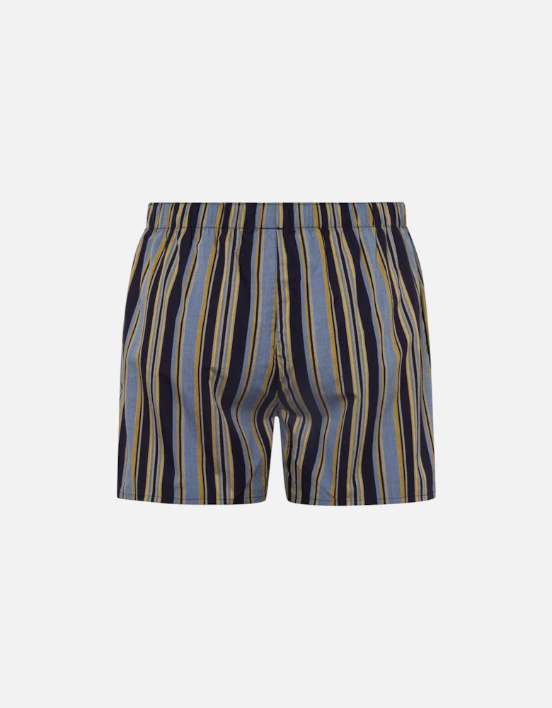 Fancy Woven Boxer Shorts, Ocean Stripe