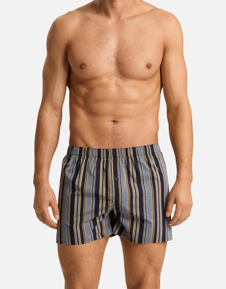 Fancy Woven Boxer Shorts, Ocean Stripe