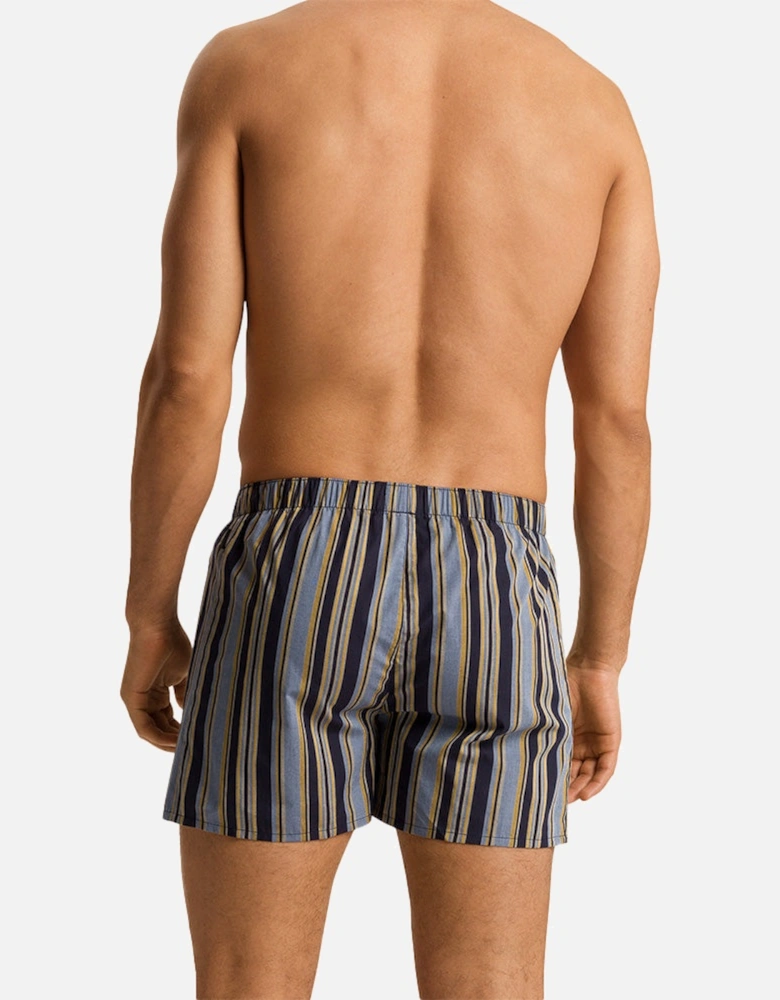 Fancy Woven Boxer Shorts, Ocean Stripe