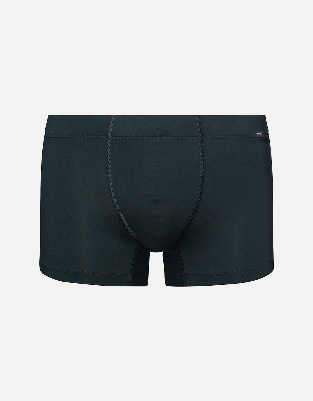 2-Pack Covered Waistband Cotton Essentials Boxer Trunks, Laurel/Black