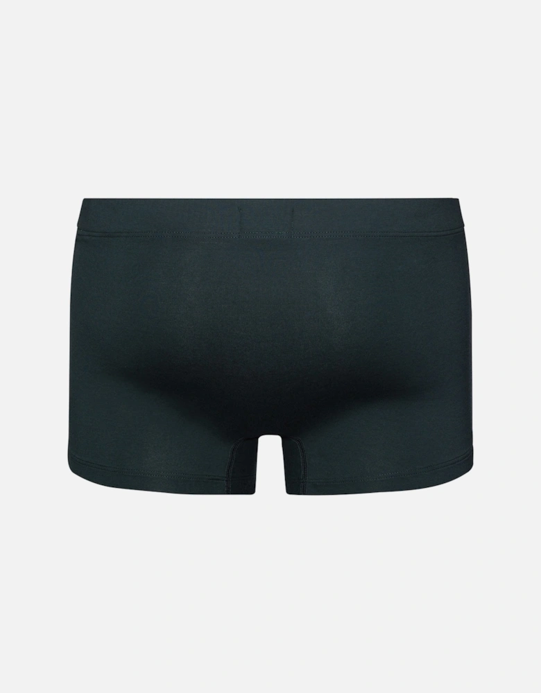2-Pack Covered Waistband Cotton Essentials Boxer Trunks, Laurel/Black
