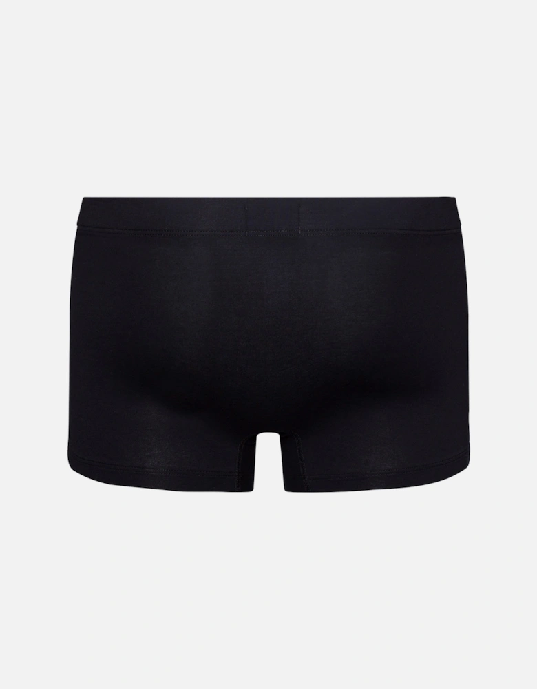 2-Pack Covered Waistband Cotton Essentials Boxer Trunks, Laurel/Black
