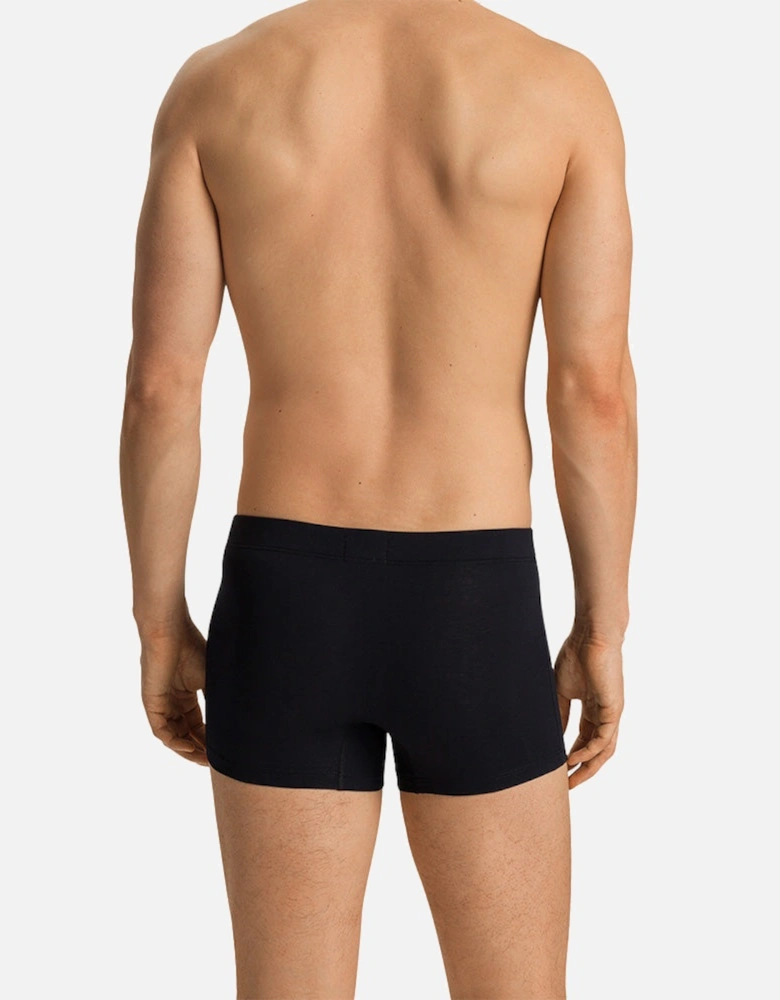 2-Pack Covered Waistband Cotton Essentials Boxer Trunks, Laurel/Black