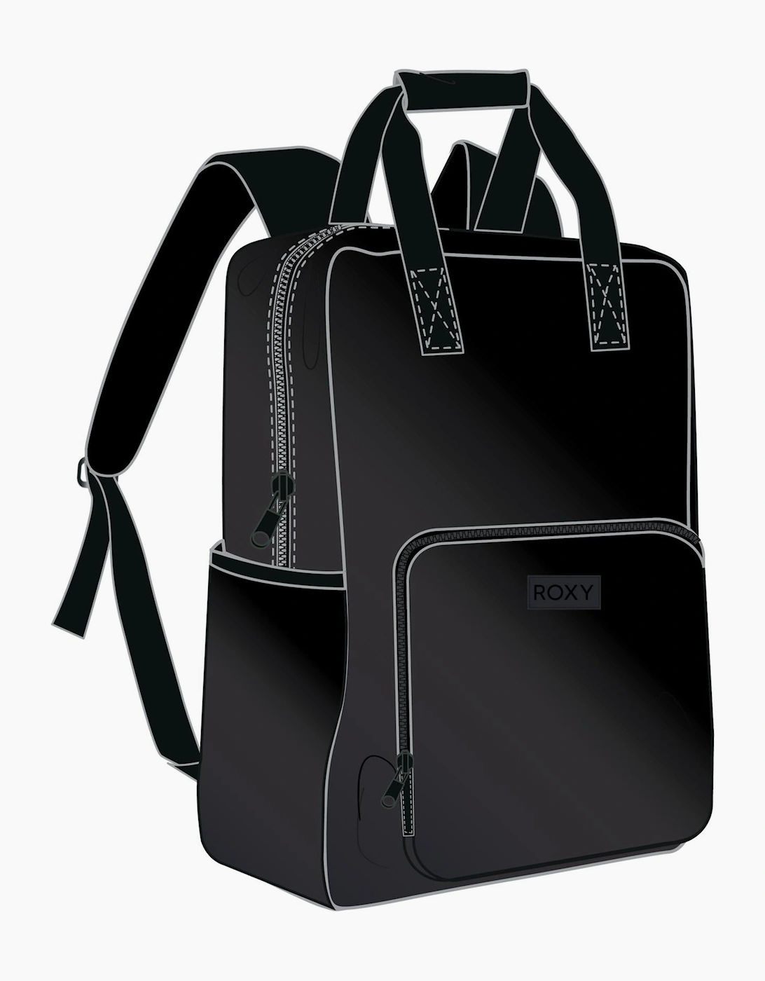 Roxy Womens Sugar Baby Backpack - Anthracite Simple Dots - Black - Size: ONE size