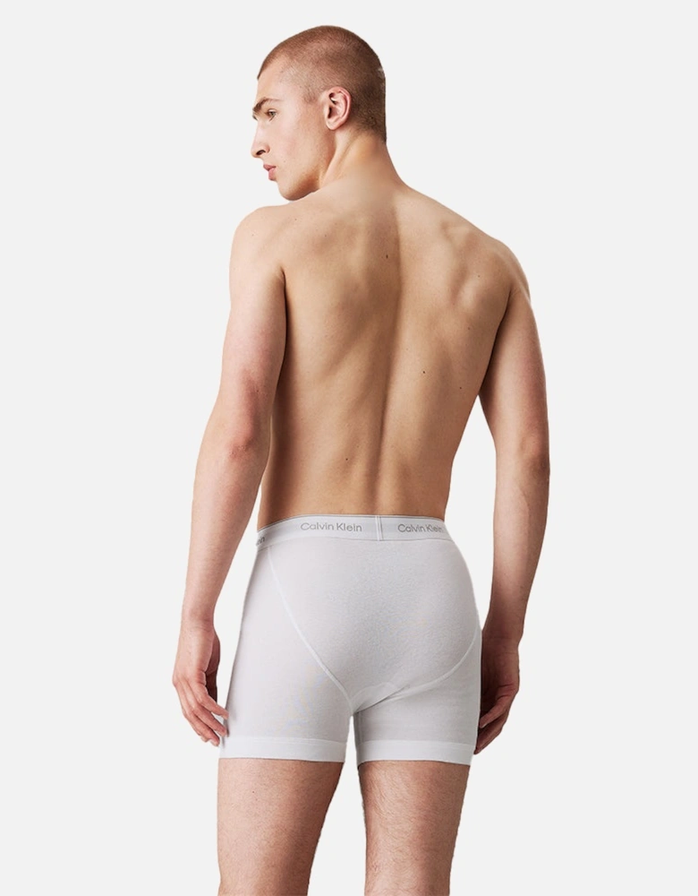 3-Pack Cotton Classics Boxer Briefs, Black/Grey/White