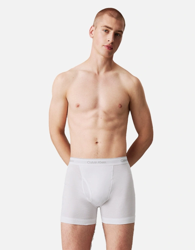 3-Pack Cotton Classics Boxer Briefs, Black/Grey/White