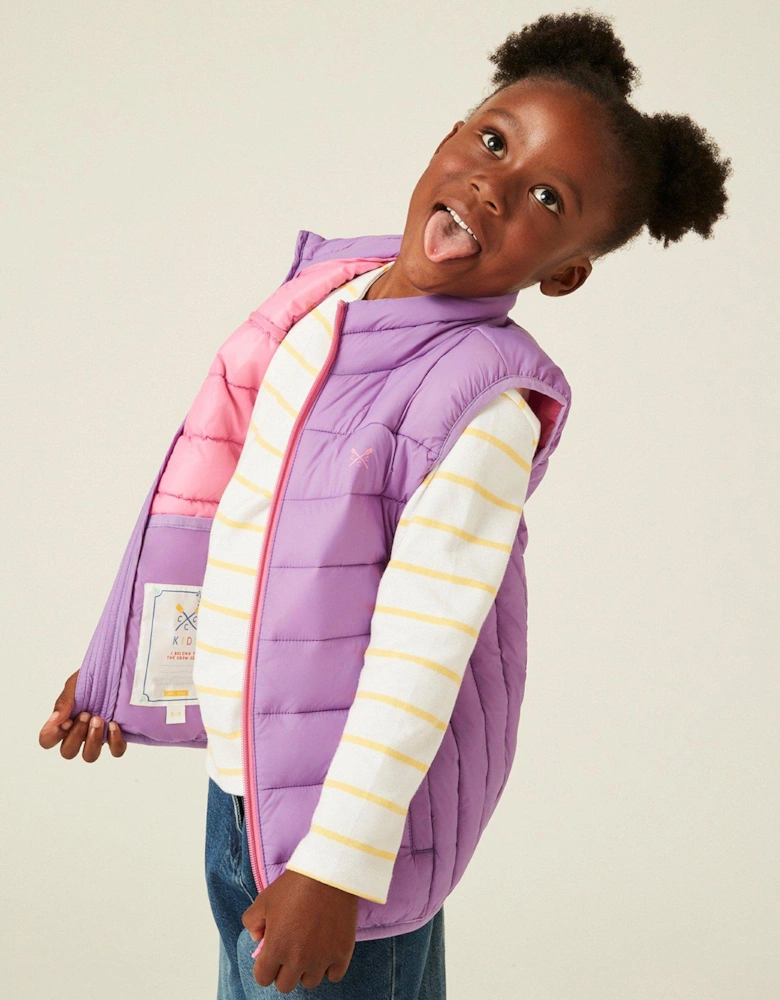 Girls Lightweight Gilet - Light Purple