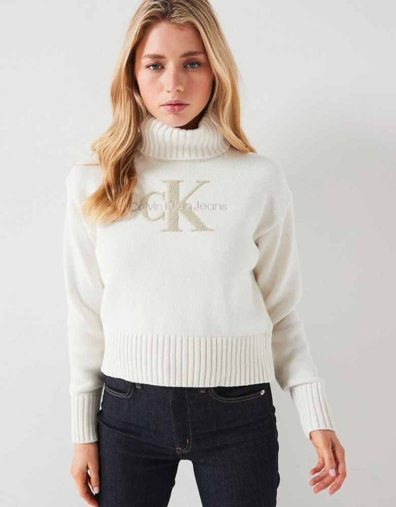 Chenille Monologo Jumper - Cream