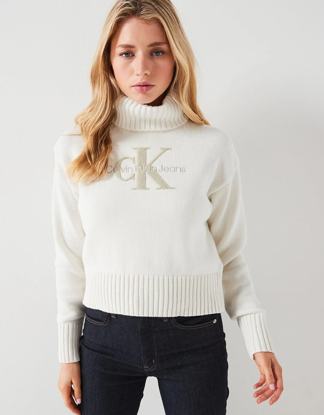 Chenille Monologo Jumper - Cream, 5 of 4