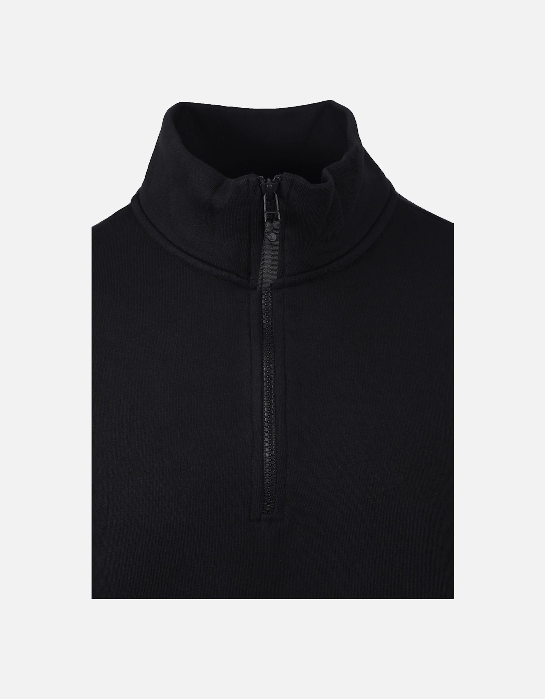 Half Zip Logo Sweat Jet Black