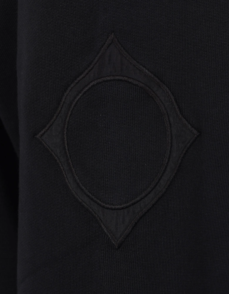 Half Zip Logo Sweat Jet Black