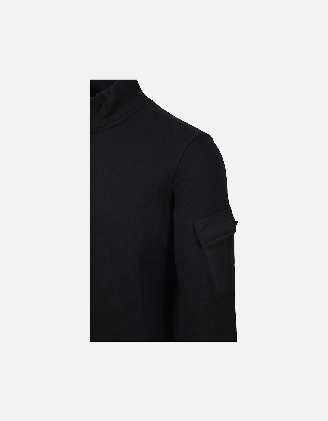 Half Zip Logo Sweat Jet Black