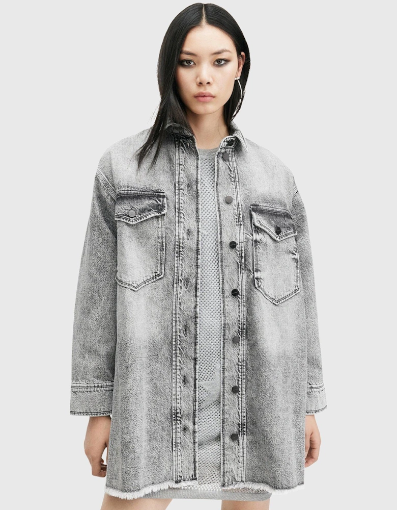 Lily Denim Dress - Grey