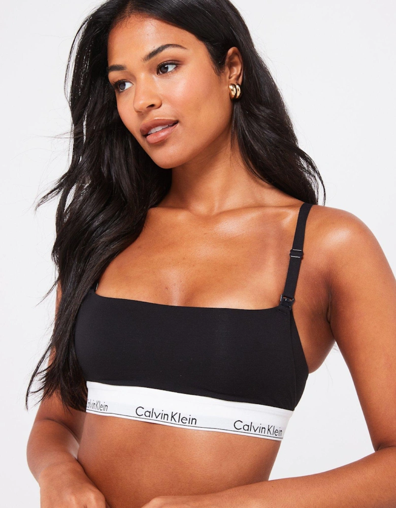 Modern Cotton Maternity Bralette - Black