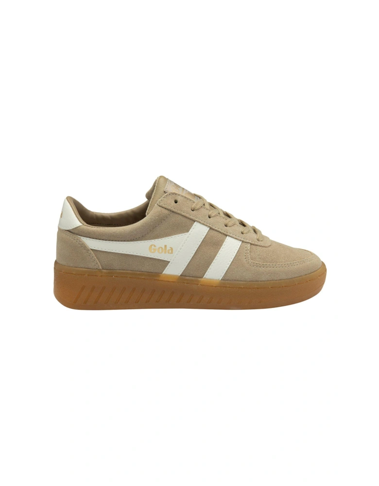 Womens Grandslam Suede Trainers - Off White