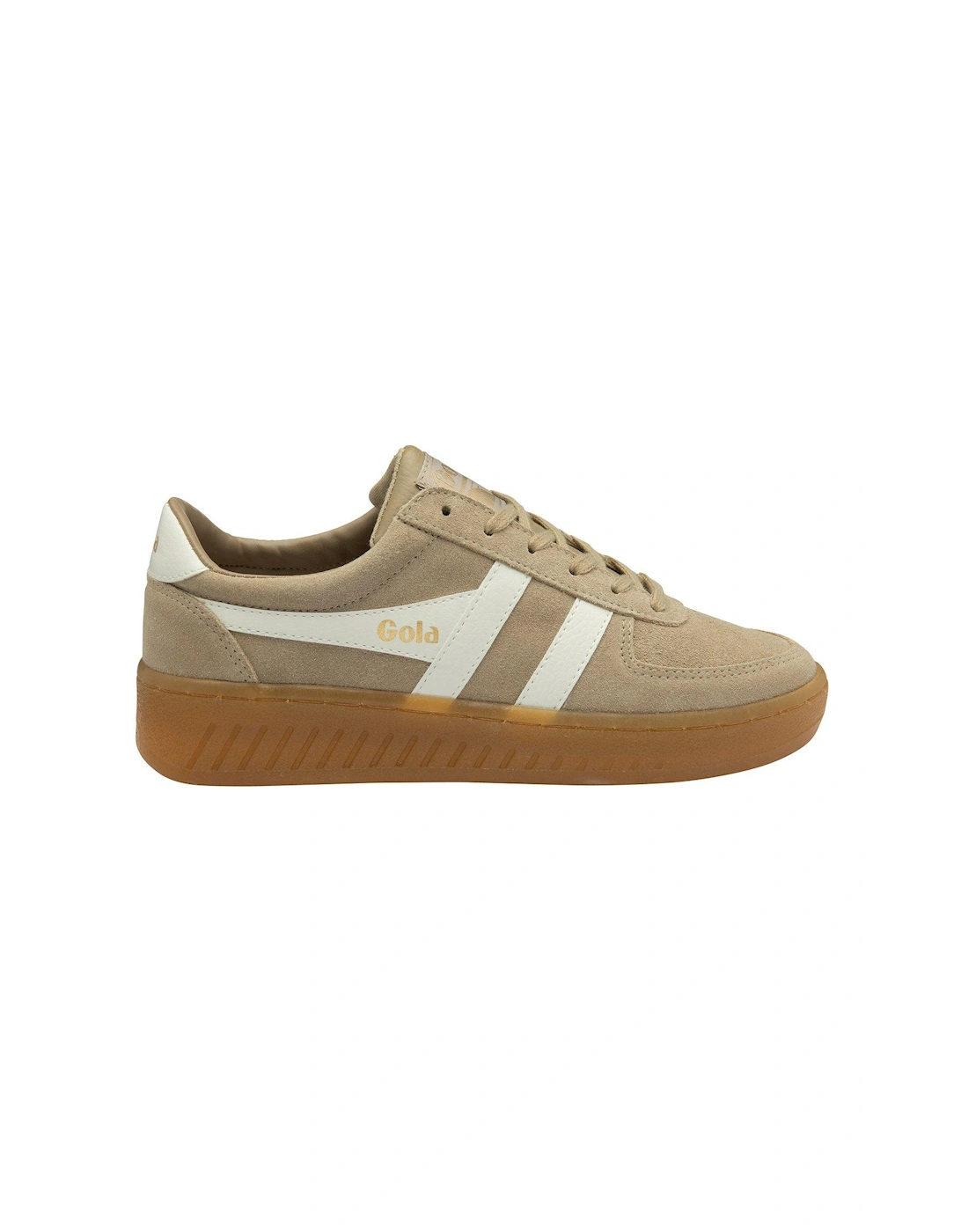 Womens Grandslam Suede Trainers - Off White, 2 of 1