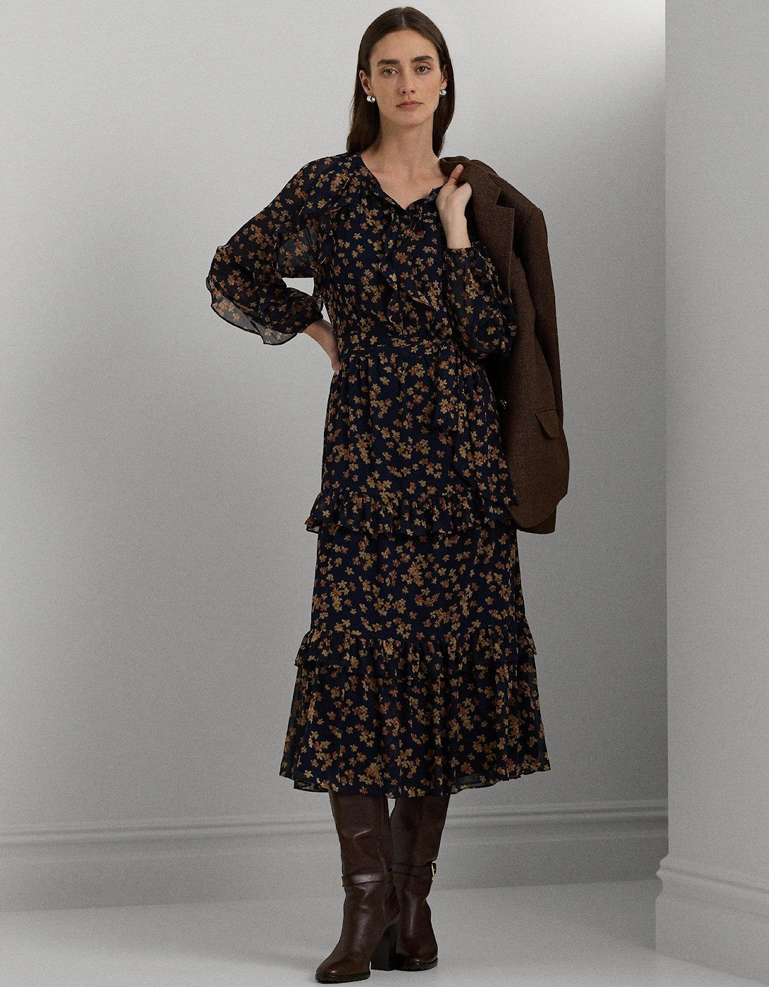 Chemerin Long Sleeve Dress - Navy, 6 of 5