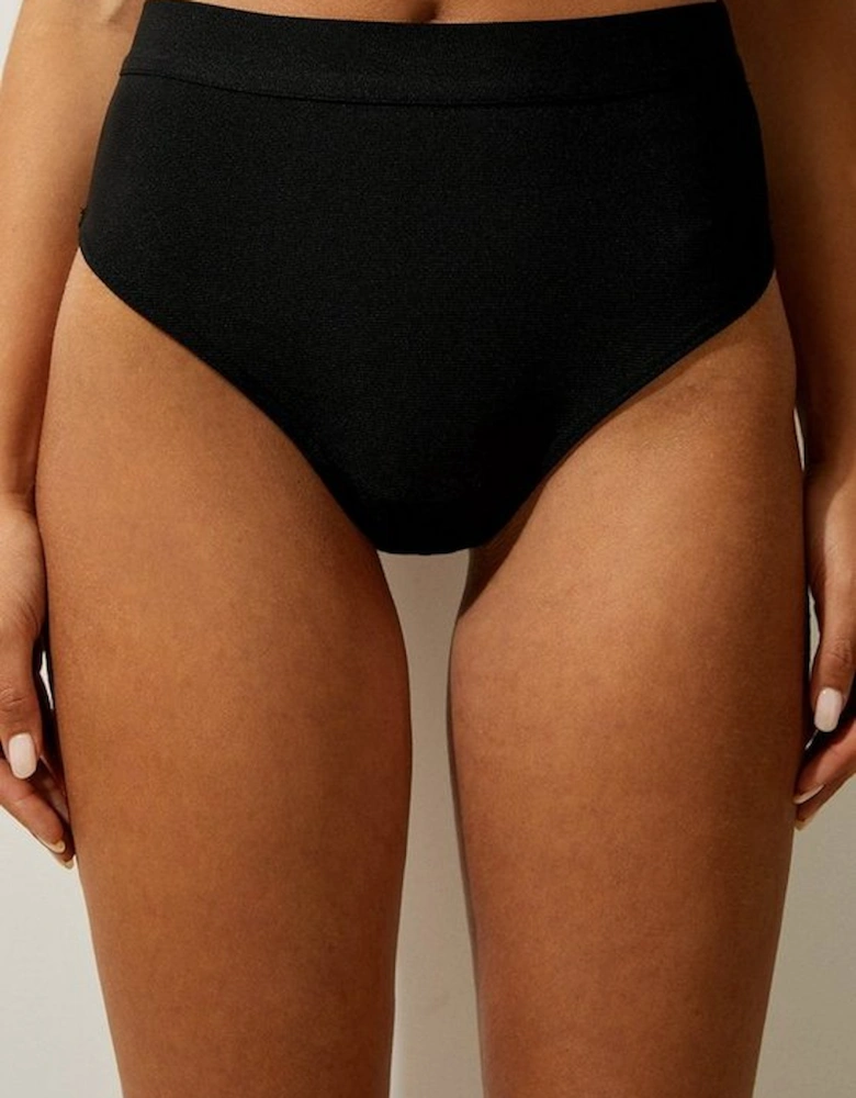 High Waisted Bandage Bikini Bottoms