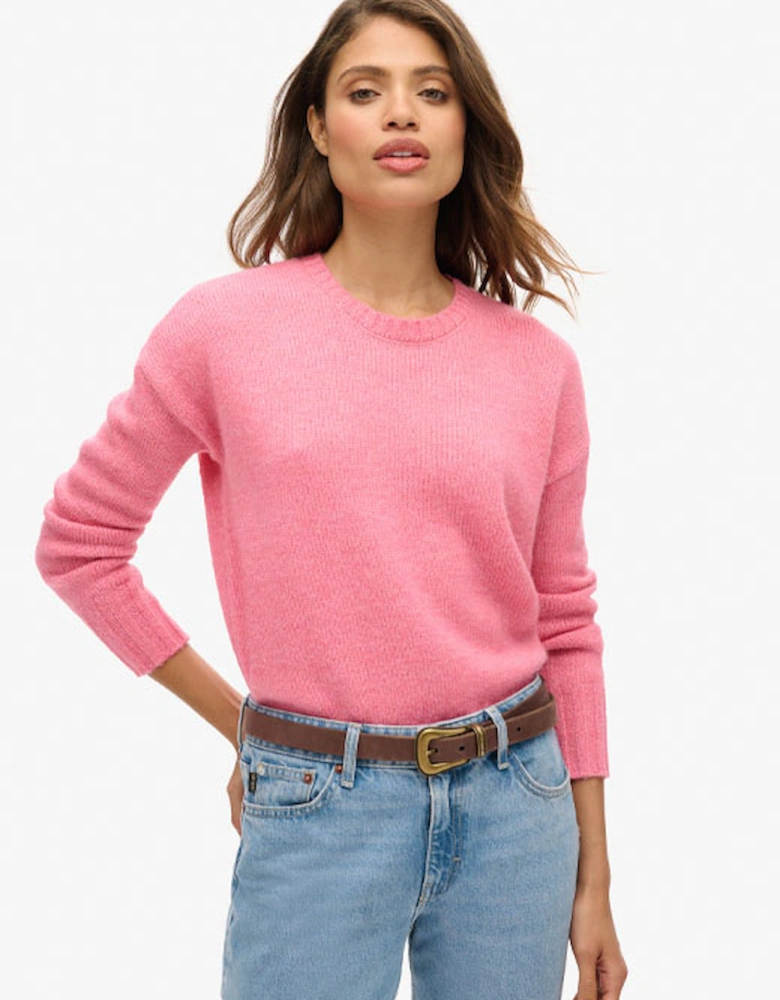 Women's Essential Crew Neck Jumper Pink