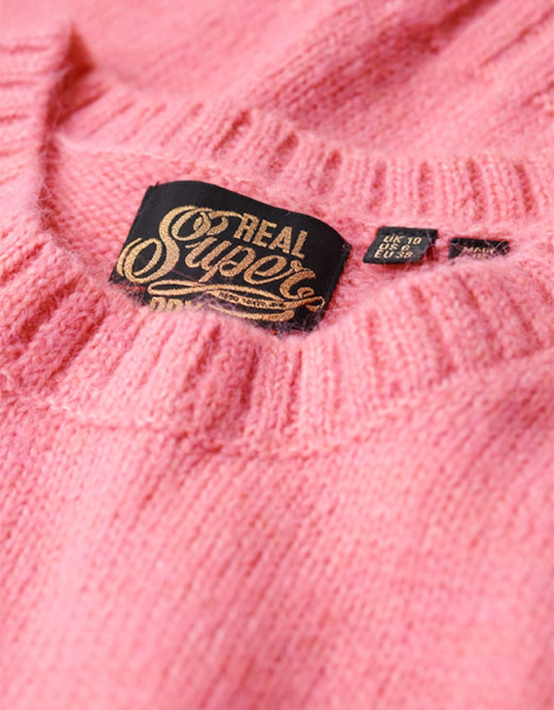 Women's Essential Crew Neck Jumper Pink