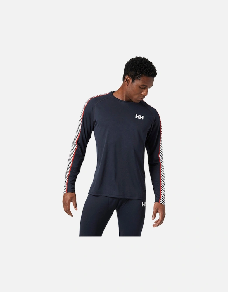 Lifa Active Stripe Crew Navy