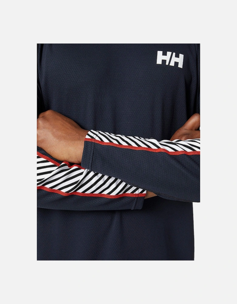 Lifa Active Stripe Crew Navy