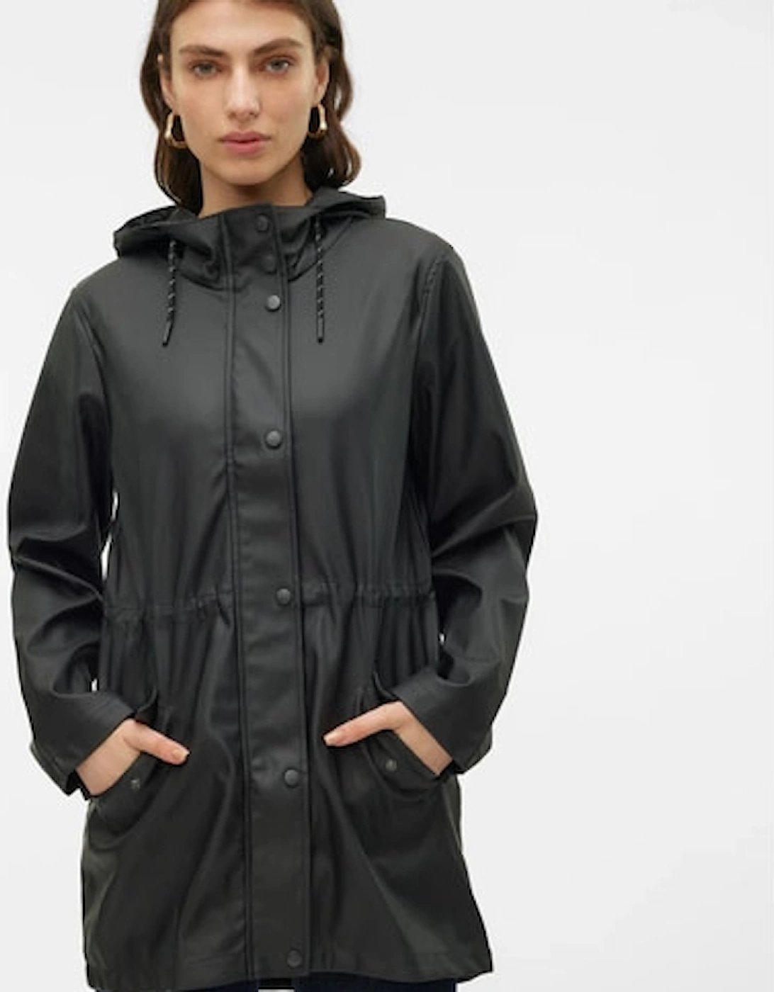 Vero Moda Women's Black Vera Moda Malou Coated Jacket - : 10 Small