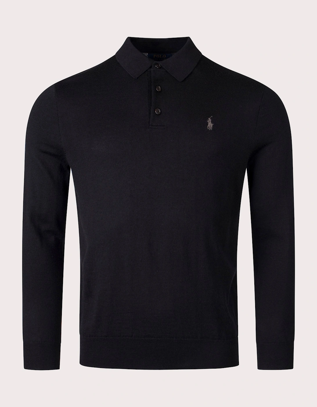 100% Wool Knitted Long Sleeve Polo Shirt, 4 of 3