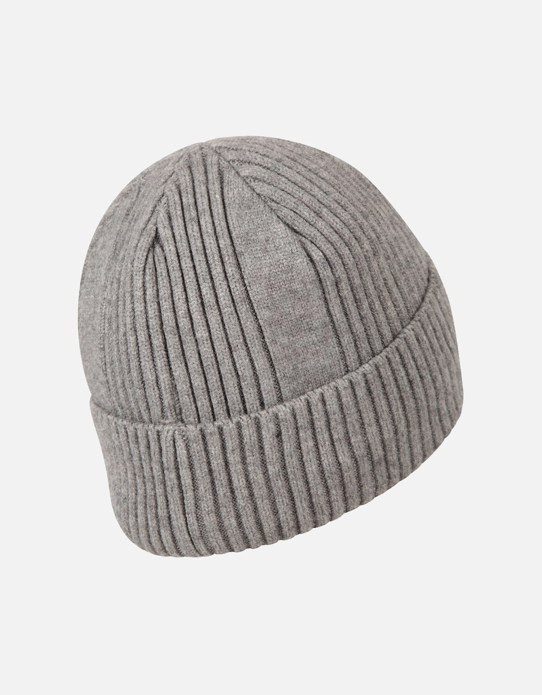 Mens Ribbed Faux Fur Lined Beanie