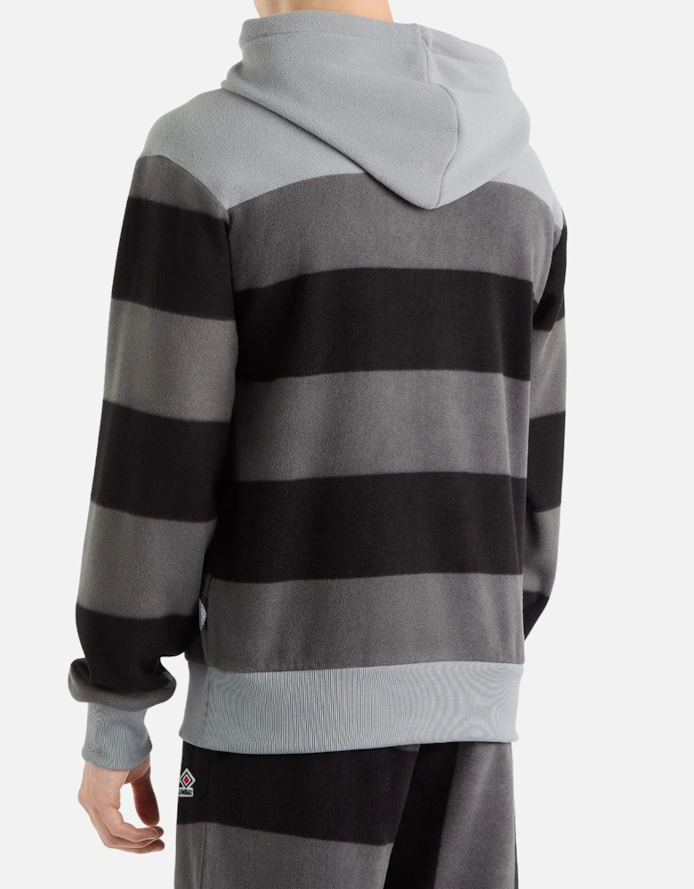 Mens Multi Stripe Panelled Hoodie