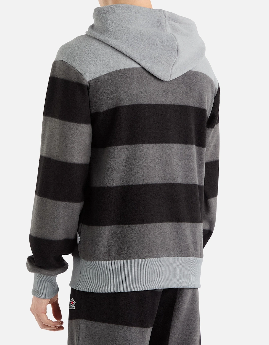 Mens Multi Stripe Panelled Hoodie