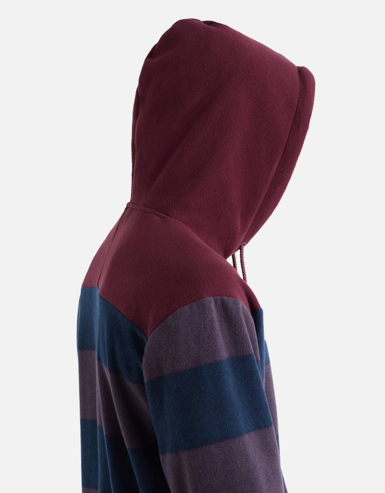 Mens Multi Stripe Panelled Hoodie