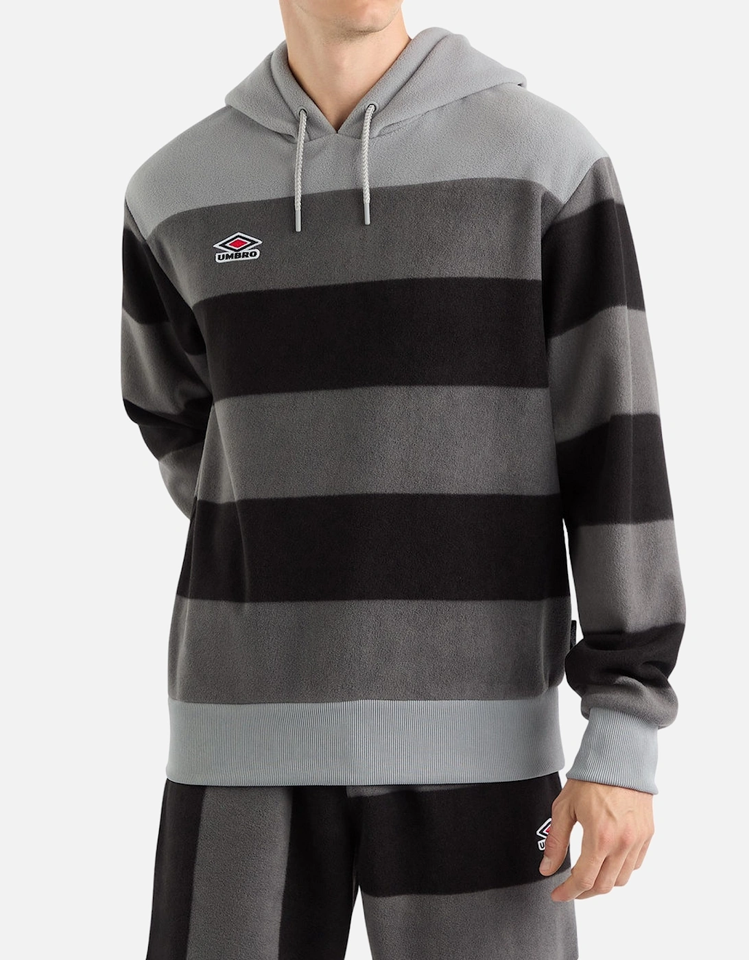 Mens Multi Stripe Panelled Hoodie, 5 of 4