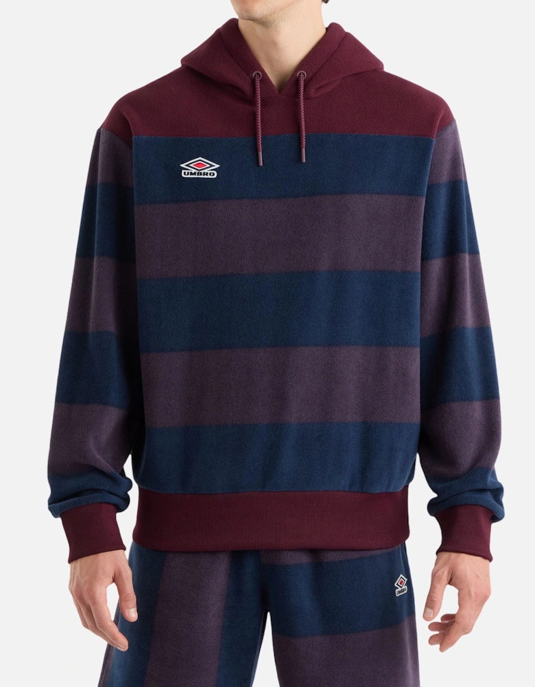 Mens Multi Stripe Panelled Hoodie