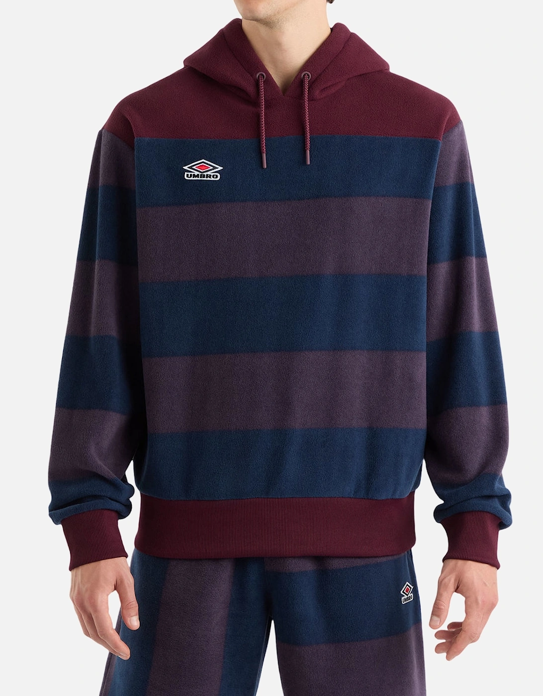 Mens Multi Stripe Panelled Hoodie, 5 of 4