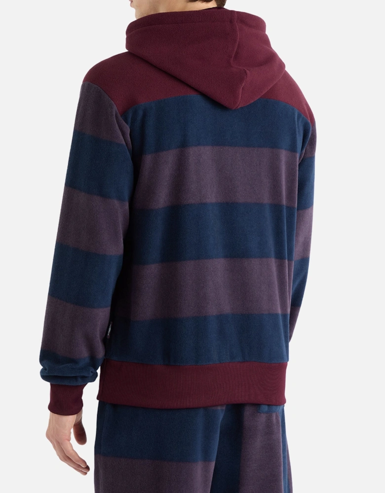 Mens Multi Stripe Panelled Hoodie