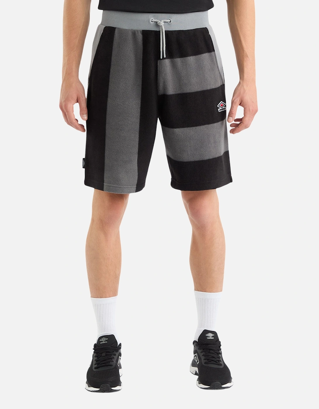 Mens Multi Stripe Panelled Shorts, 5 of 4