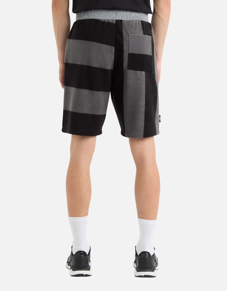 Mens Multi Stripe Panelled Shorts