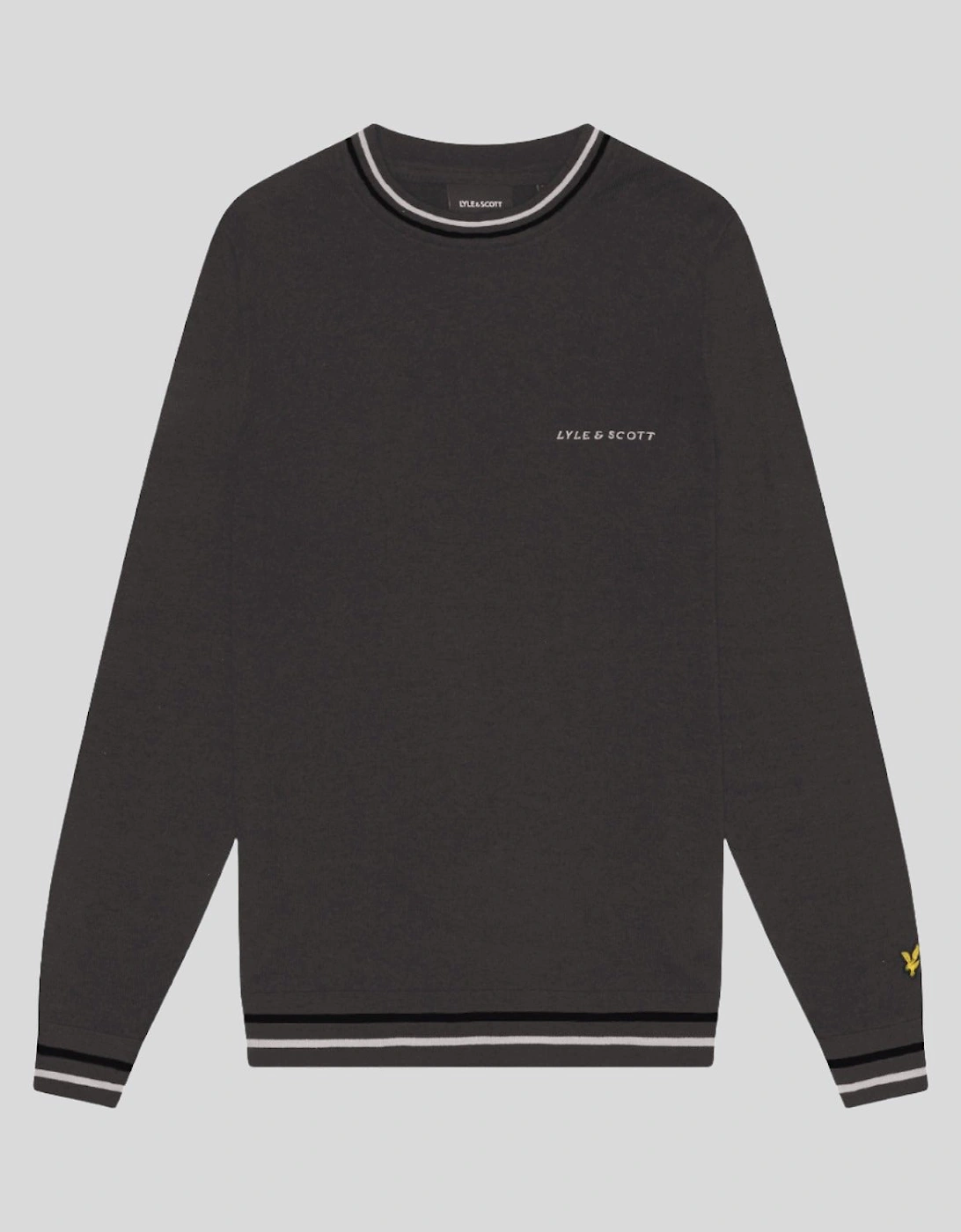 Embroidered Tipped Crew Neck Jumper