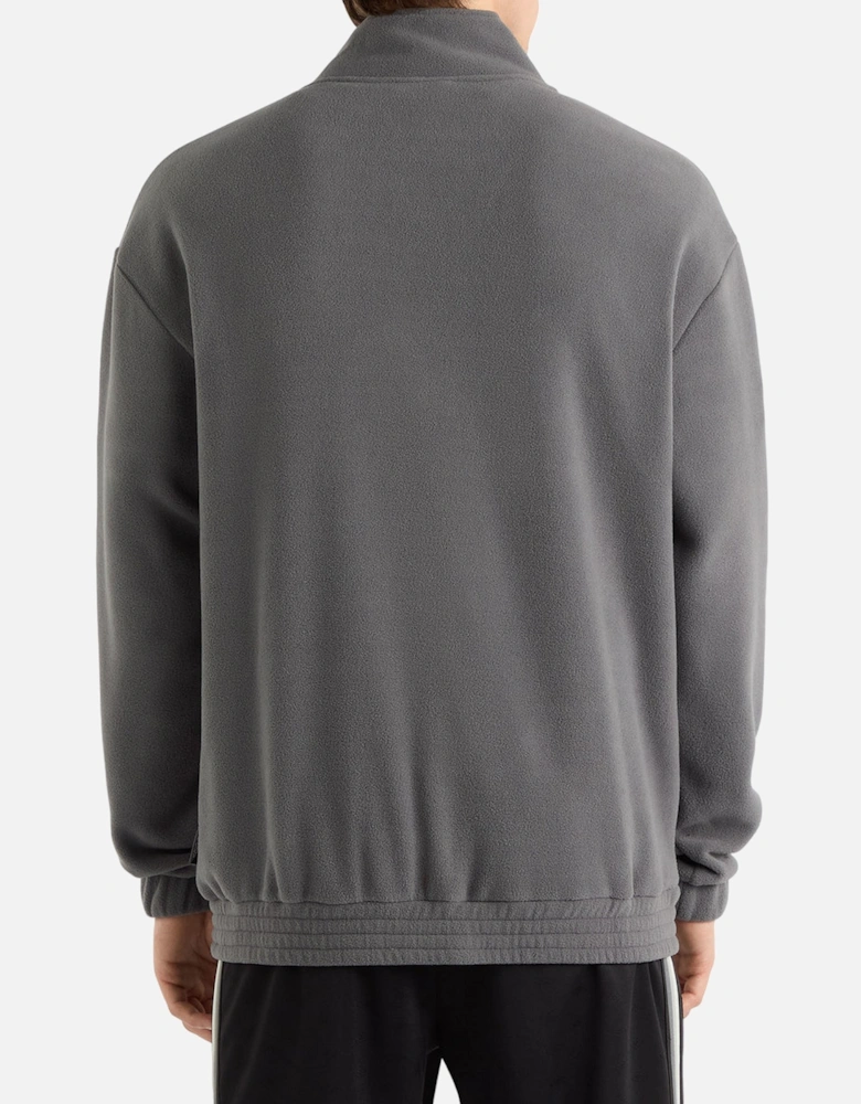 Mens Panelled Quarter Zip Fleece Top