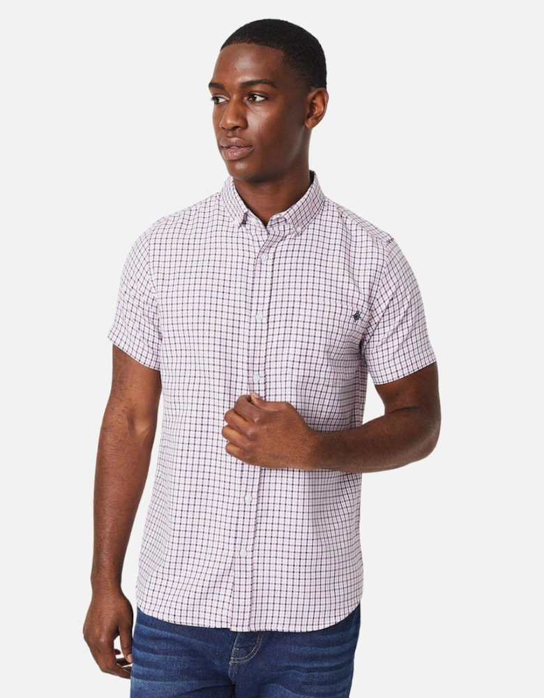 Mens Classic Checked Short-Sleeved Shirt