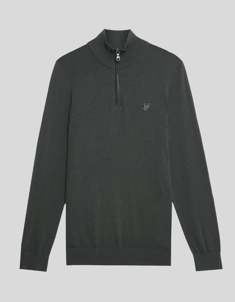 Tonal Eagle Merino 1/4 Zip Jumper