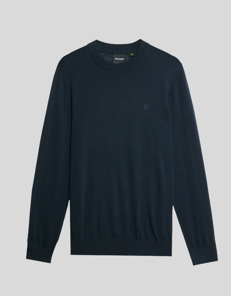 Tonal Eagle Merino Crew Neck Jumper