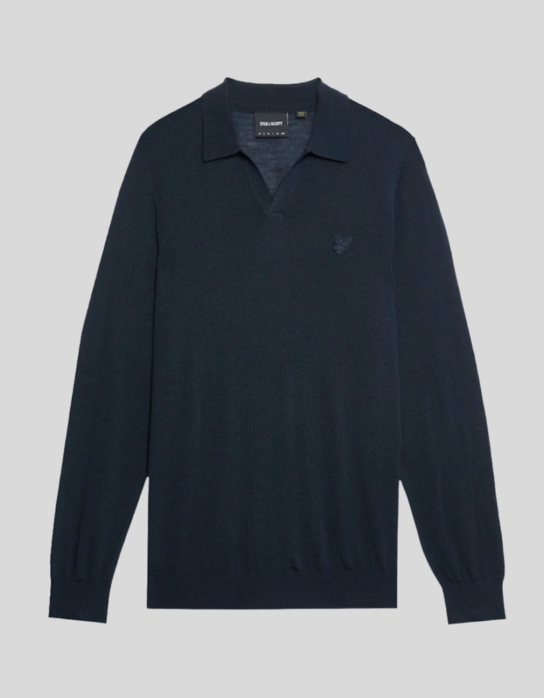 Tonal Eagle Merino Collared Jumper