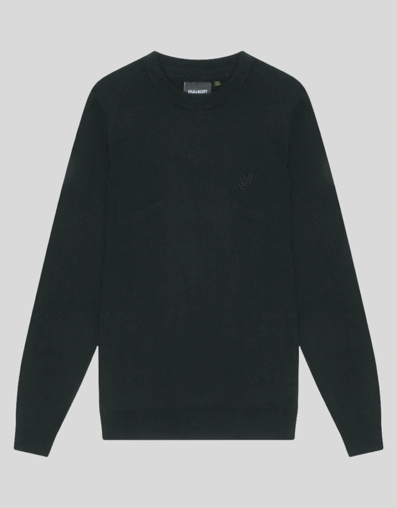 Tonal Eagle Merino Crew Neck Jumper